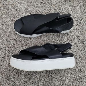 Vince Weslan Leather Platform Sandals